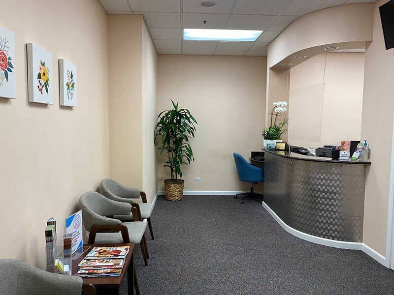 Patient waiting area at Randall Meadows Dental Center